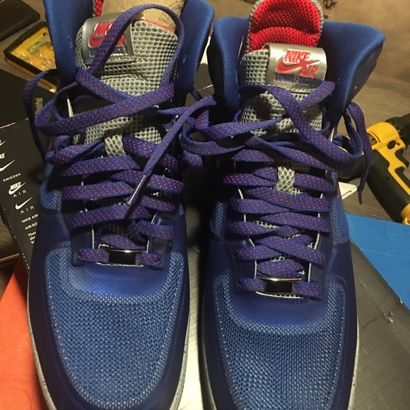 Nike Air Lunar Force Bright Blue Orange - Picture 2 of 2